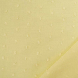 Plumetis Coton Oeko-Tex jaune pastel