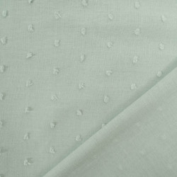 Plumetis Coton Oeko-Tex vert de gris