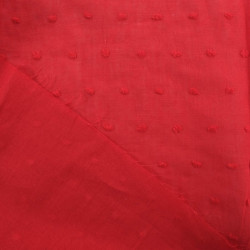 Plumetis Coton Oeko-Tex rouge