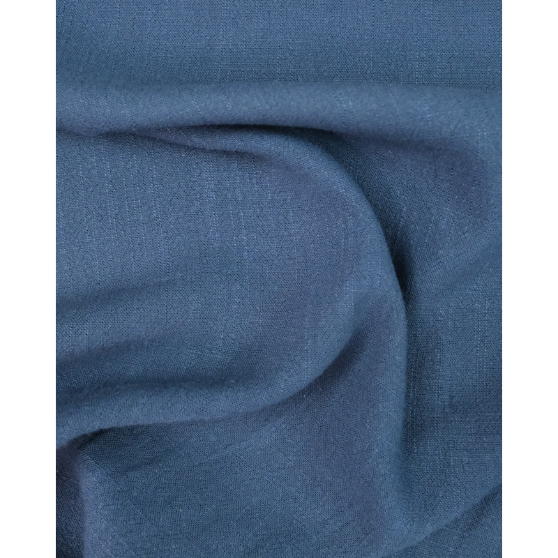 Lin Lavé Viscose bleu jean