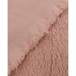 Tissu Sherpa rose