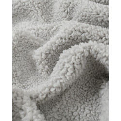 Tissu Sherpa gris clair