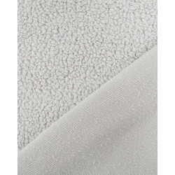 Tissu Sherpa gris clair