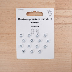 Bouton Pression 6,5mm blanc