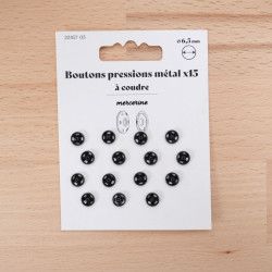 Bouton Pression 6,5mm noir