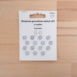 Bouton Pression taille 8,5 blanc laqué