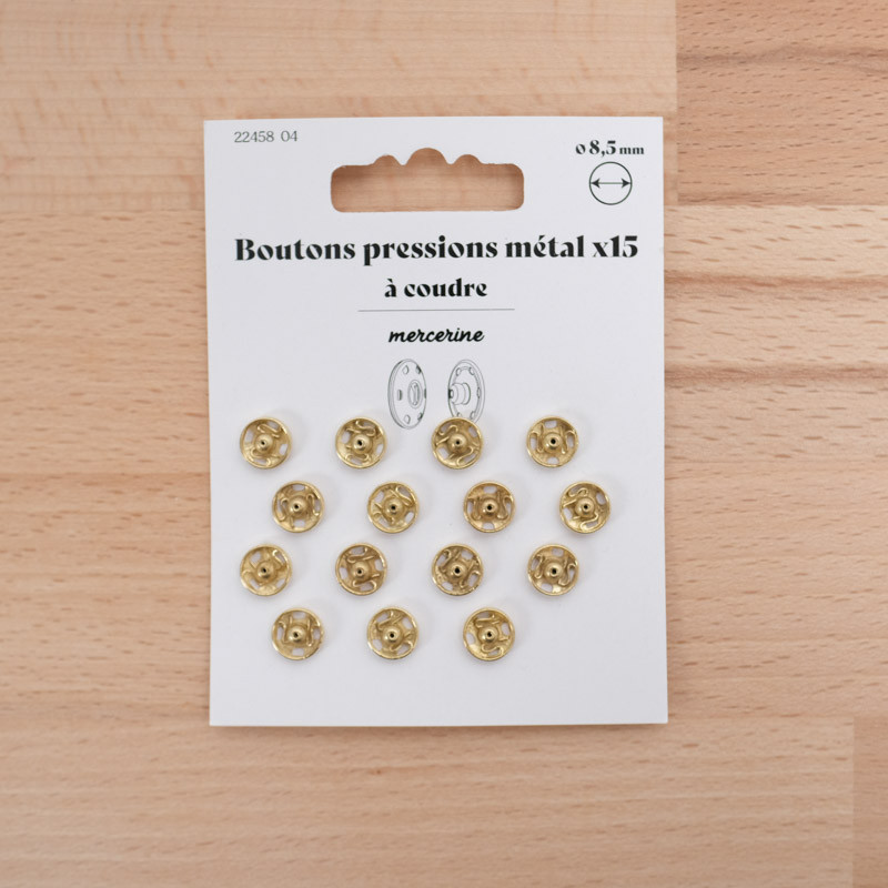 Bouton Pression taille 8,5 or