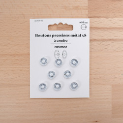 Bouton Pression taille 10MM blanc laqué