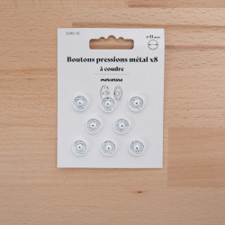 Bouton Pression taille 11MM blanc