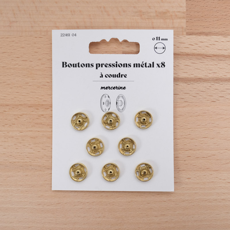 Bouton Pression taille 11MM or