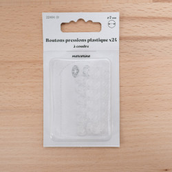 Bouton Pression taille 7MM transparent