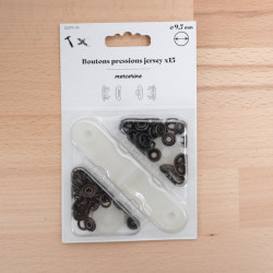 Bouton Pression taille 9,7MM nickel noir