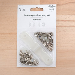 Bouton Pression taille 10,5MM nickel