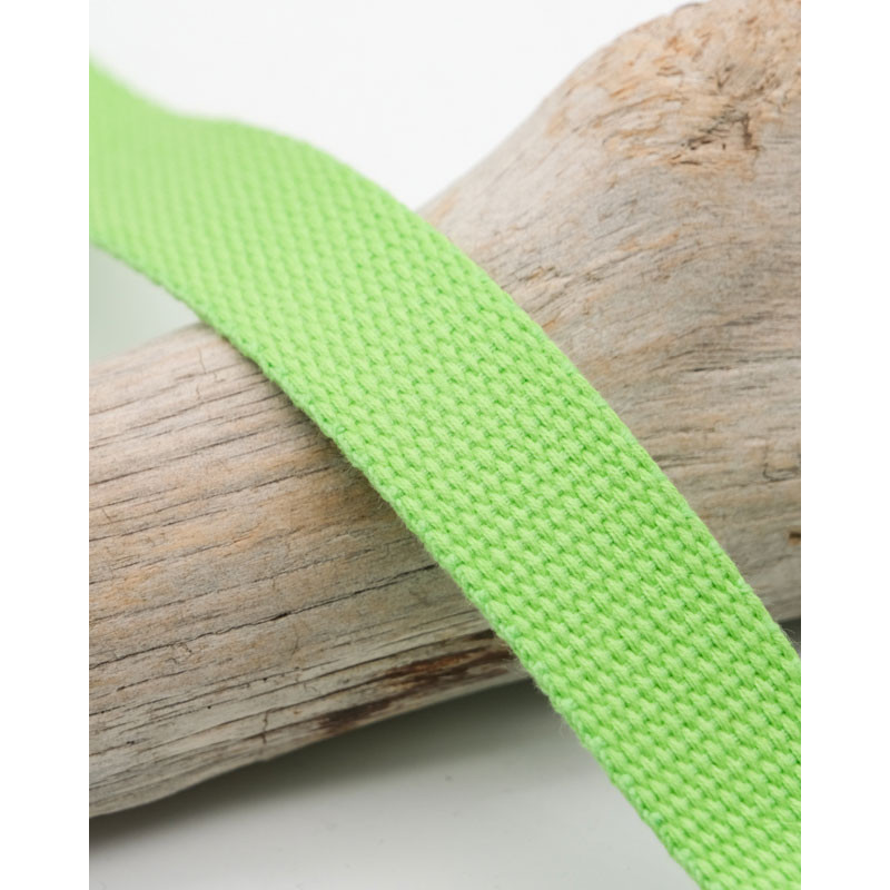 Sangle Coton 25MM vert fluo