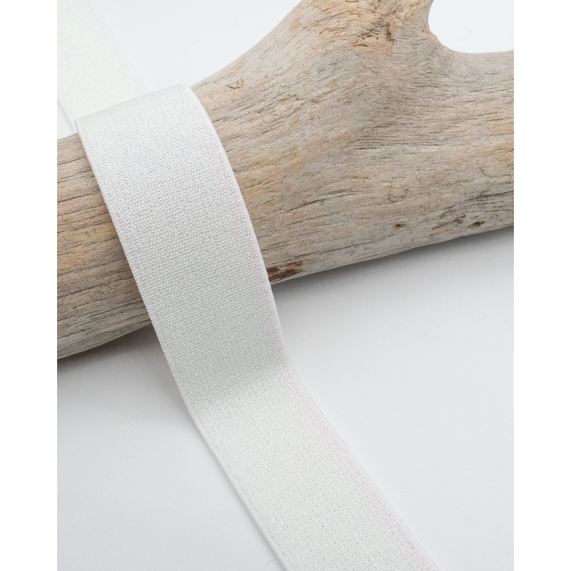 Elastique Lurex 25MM blanc