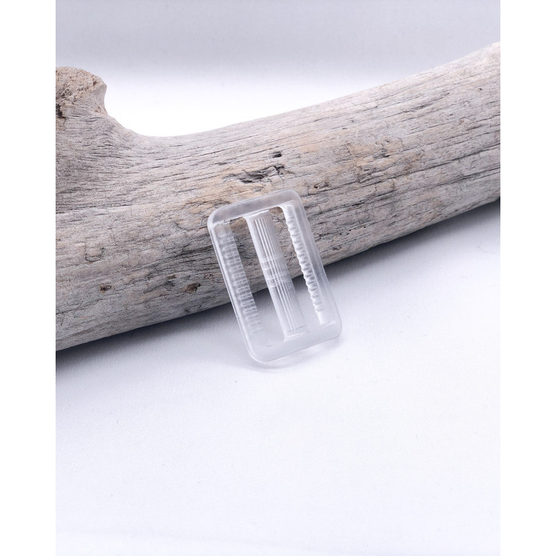 Boucle Plastique Coulissante transparent 40mm