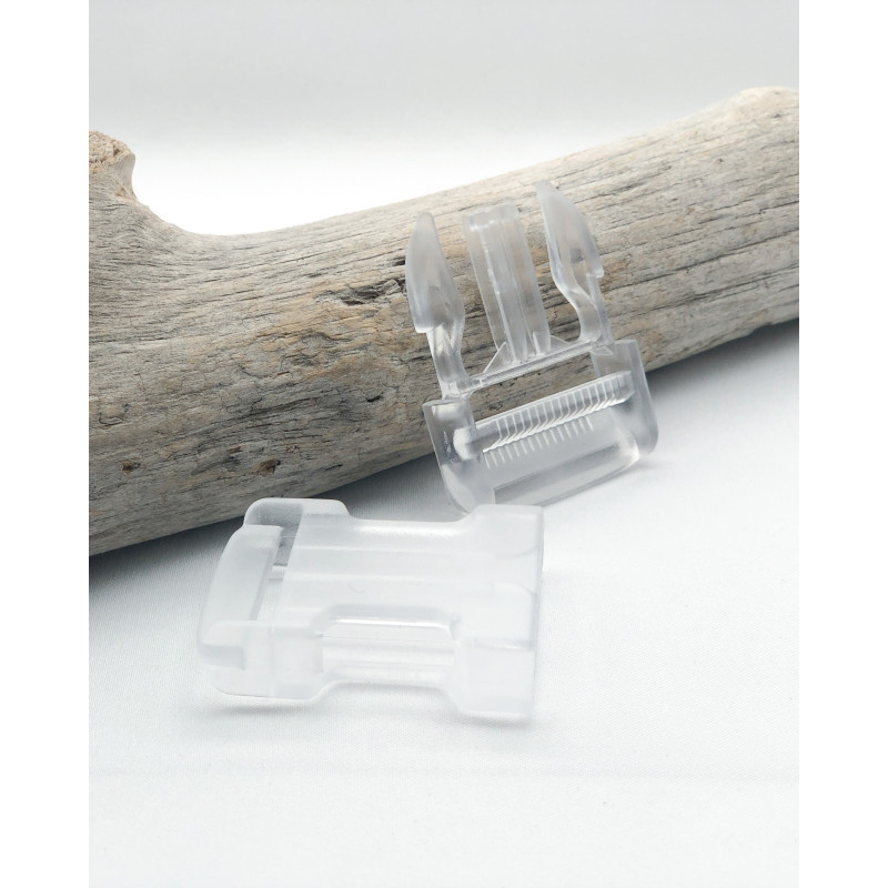 Boucle Clip transparent 25mm