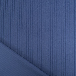 Velours Grosses Côtes Coton Oeko-Tex indigo