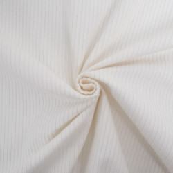 Velours Côtelé Stretch Oeko-Tex blanc