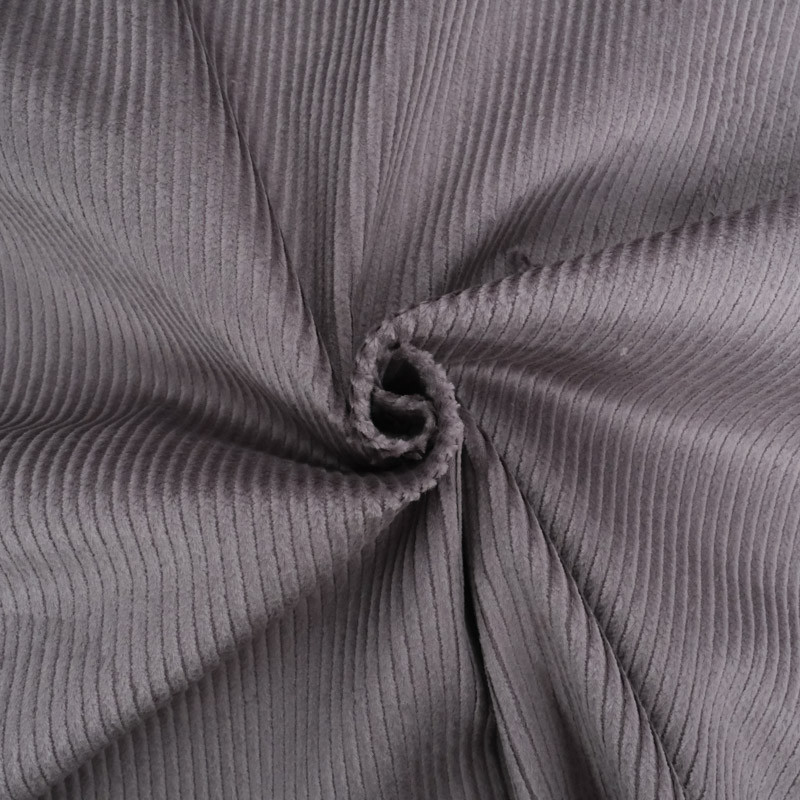 Velours Côtelé Stretch Oeko-Tex gris