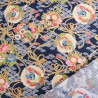 Coton Imprimé Lurex asian spirit marine