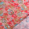 Coton Imprimé Lurex asian spirit rouge