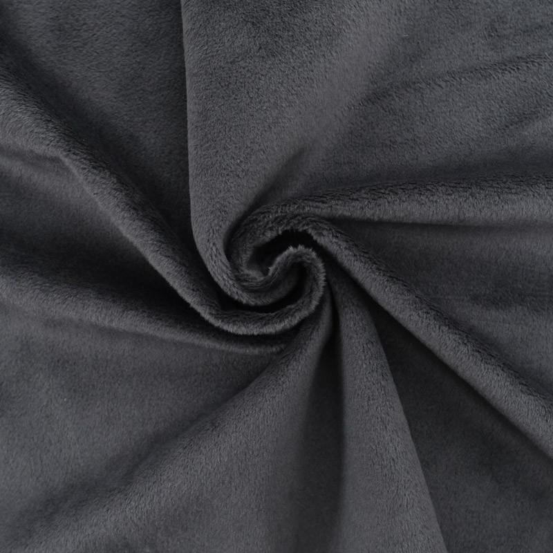 Minky Lisse Uni Okeo-Tex anthracite - Maison Klem