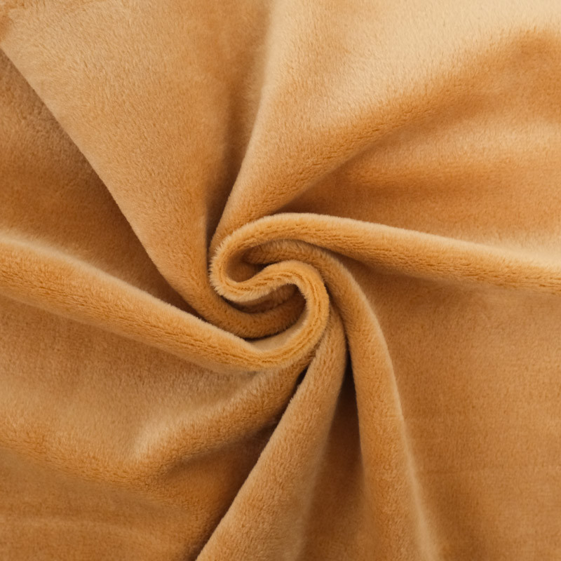 Minky Lisse Uni Okeo-Tex camel - Maison Klem