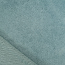 Minkee Lisse Uni Okeo-Tex bleu ciel - Maison Klem