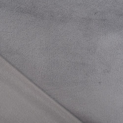 Minkee Lisse Uni Okeo-Tex gris clair - Maison Klem