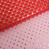 Tulle Souple Rouge Pois Dorés - Maison Klem