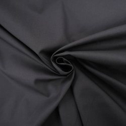 Popeline de Coton Unie Noire Premium  - Oeko-Tex - Maison Klem