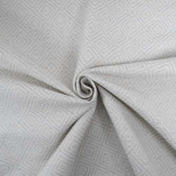 Tissu Jacquard Motif Losange Gris Clair - Maison Klem