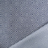 Tissu Jacquard Motif Losange Bleu Marine - Maison Klem