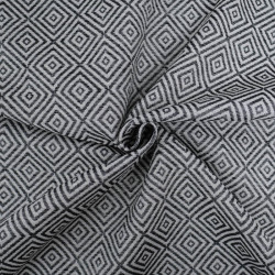 Tissu Jacquard Motif Losange Noir - Maison Klem