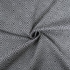 Tissu Jacquard Motif Losange Noir - Maison Klem