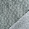 Tissu Jacquard Motif Losange Vert Bouteille - Maison Klem