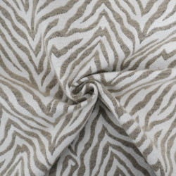 Tissu Jacquard Motif Zèbre Kaki - Maison Klem