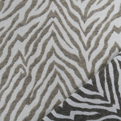 Tissu Jacquard Motif Zèbre Kaki - Maison Klem