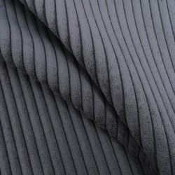 Velours Grosses Côtes Zoé Graphite - Maison Klem