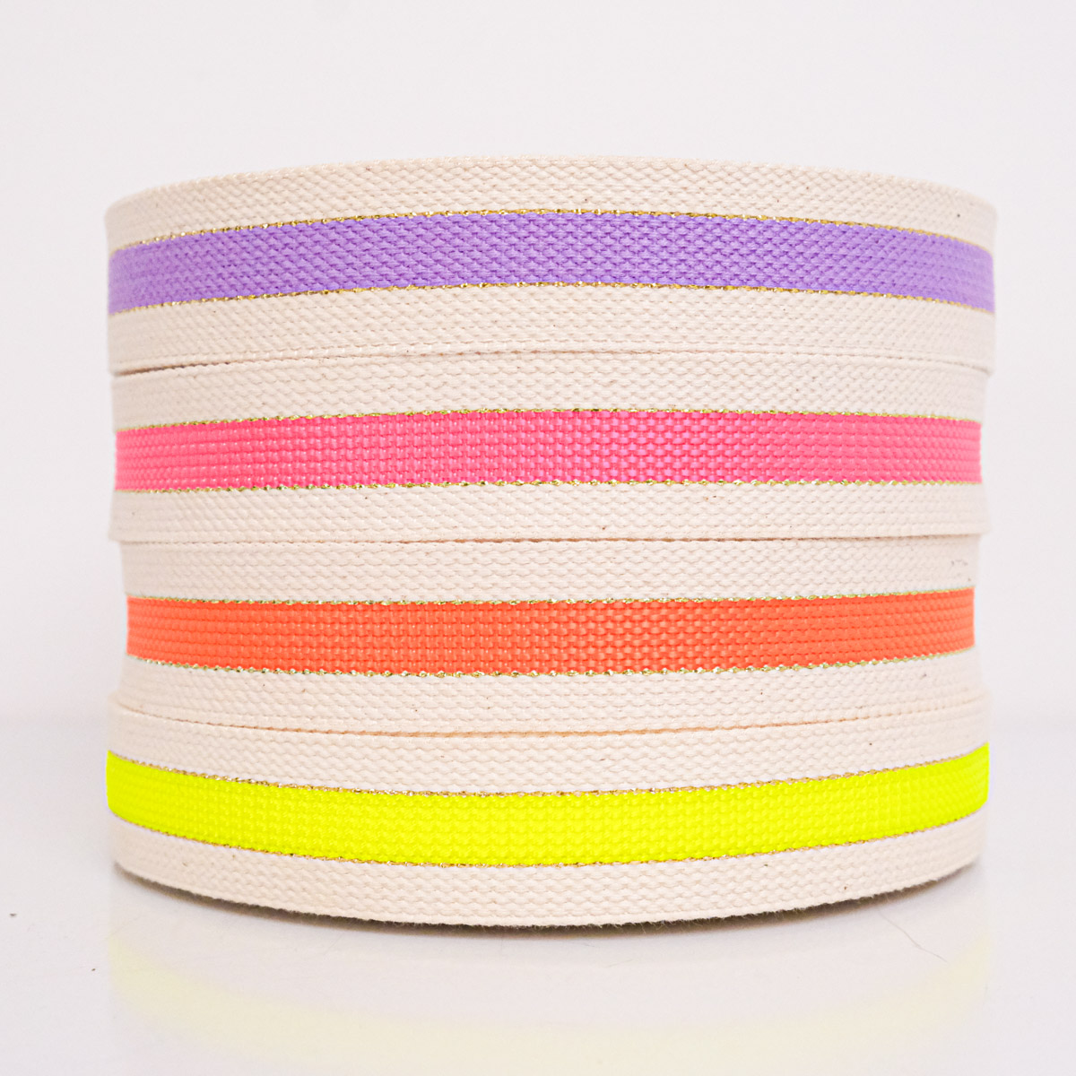 Sangle Coton Lurex Bicolore Fluo